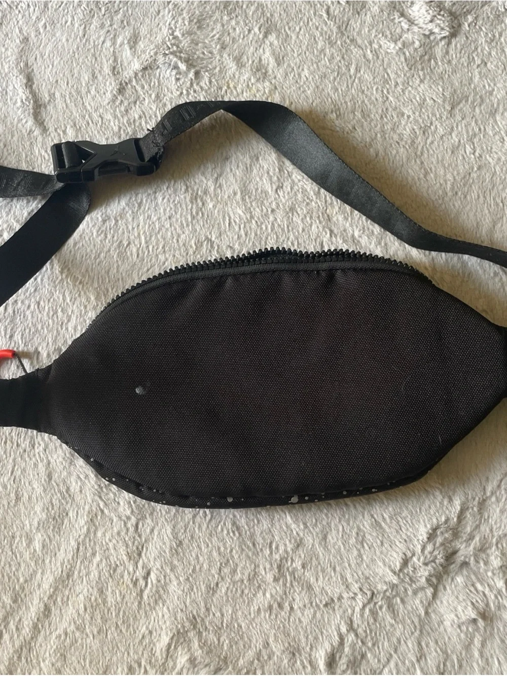 Nike Black Waist Pack with Neon Multicolor Logo